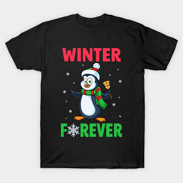 winter forever t shirt, penguin lover gift T-Shirt by Kingostore